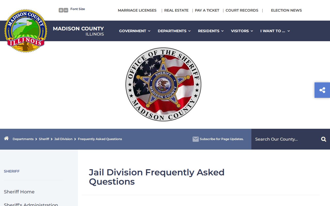 Madison County 72-hour jail release information phone route