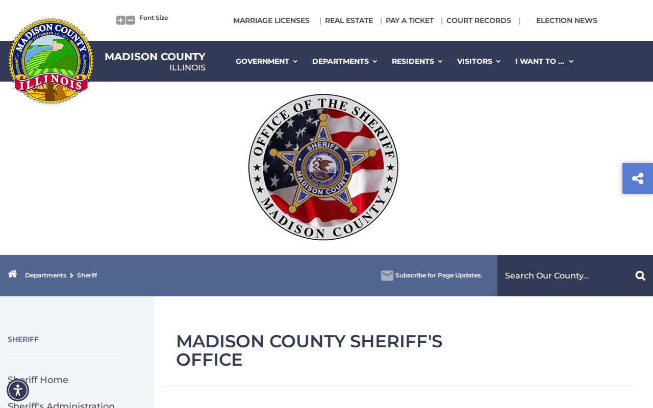 Madison County Sheriff source for released inmate mugshot records