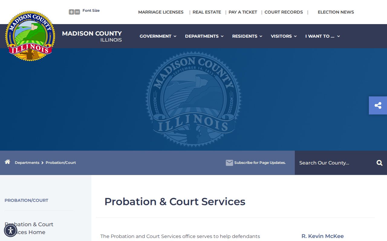 Madison County probation and parole office contact routes